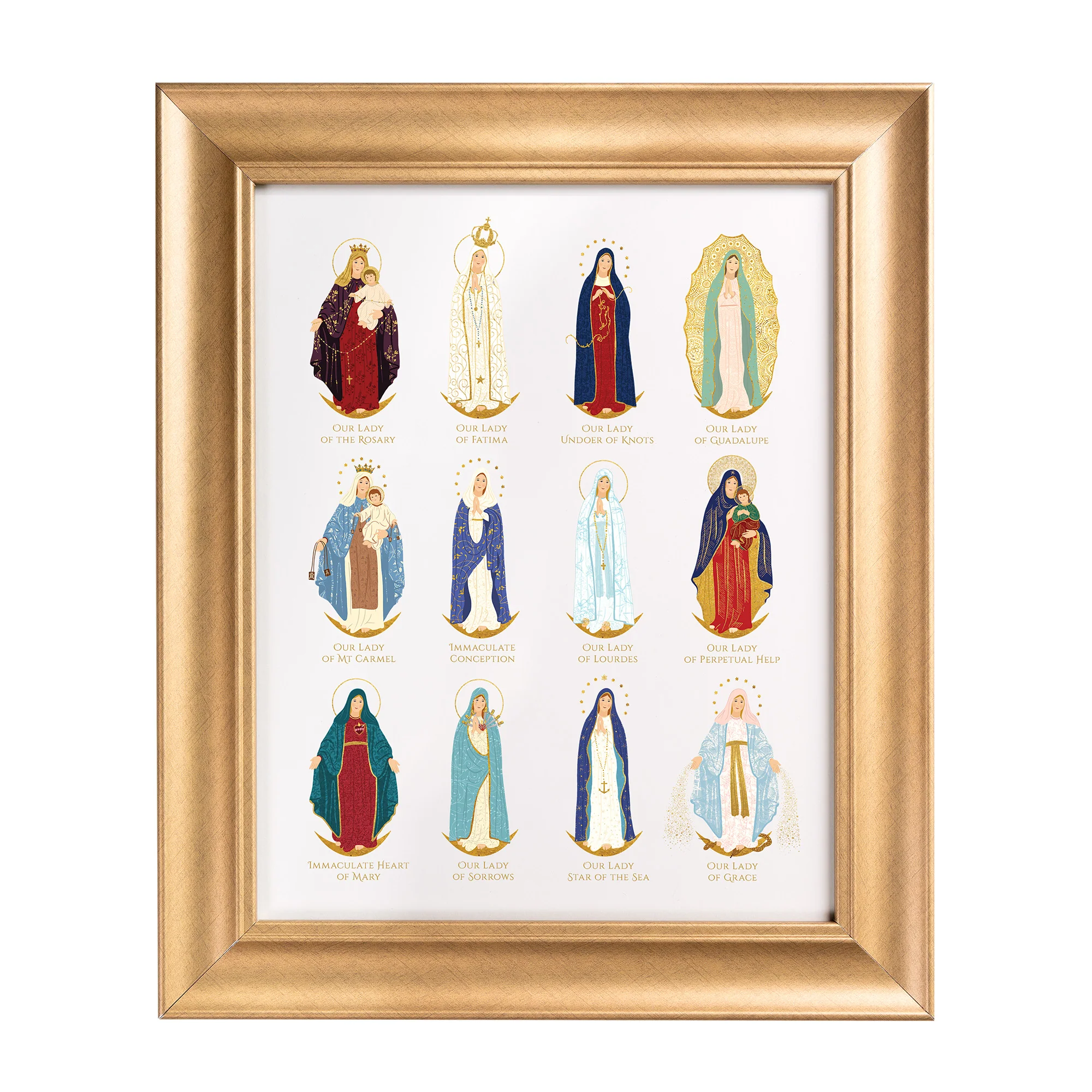12 Devotions of Mary Toile Framed Art Print - Image 2