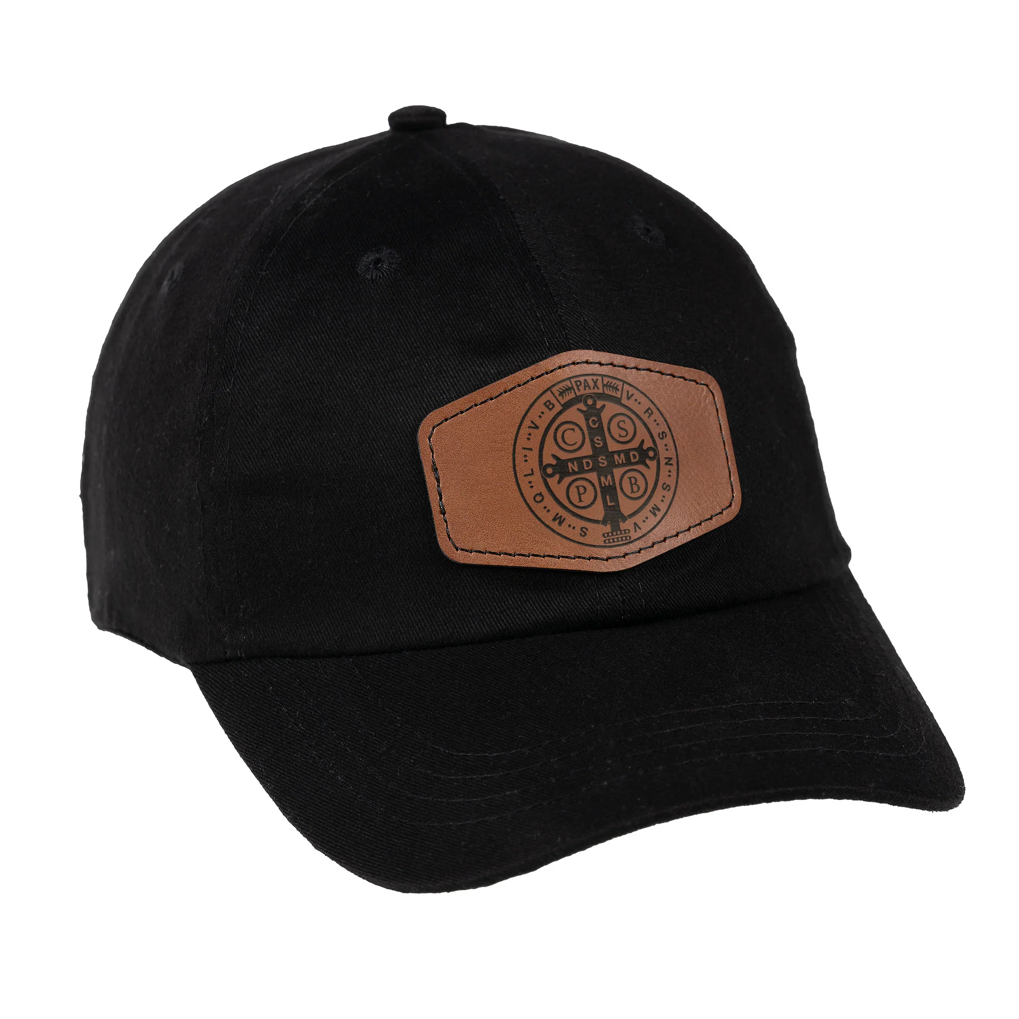 Black St. Benedict Leather Patch Ball Cap - Image 2