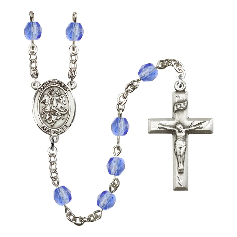 Bliss St. George Blue September Rosary 6mm