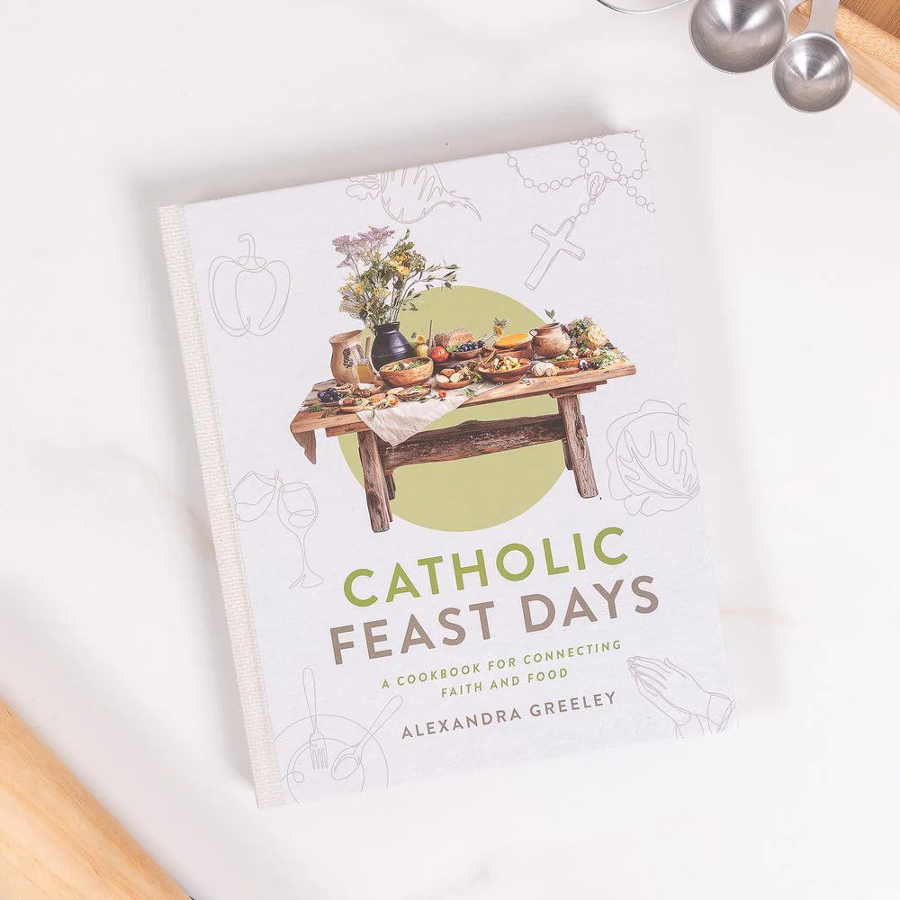 Catholic Feast Day Cookbook & Martha and Mary Kitchen Towel Gift Set - Image 3