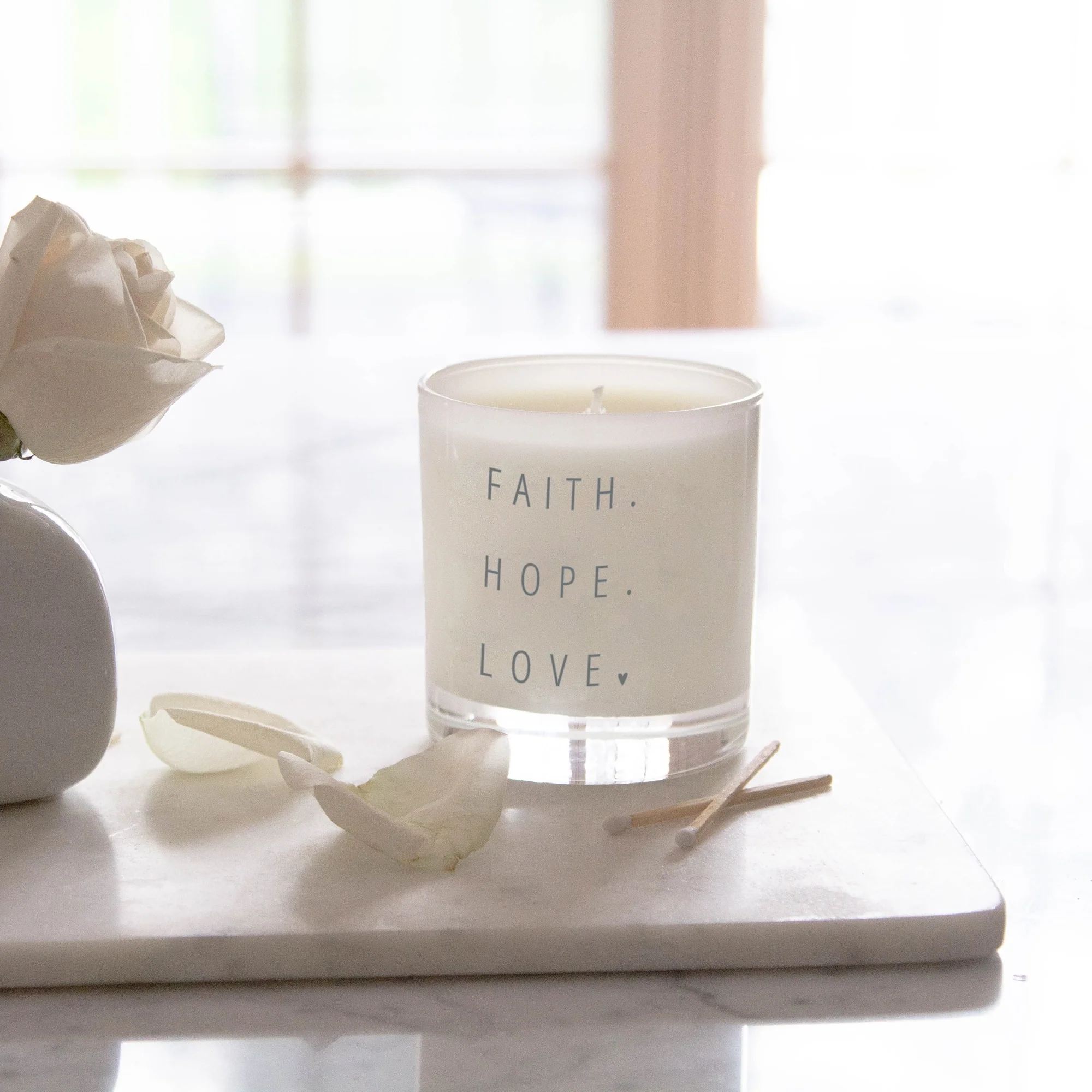 Faith, Hope, and Love Candle - Image 2