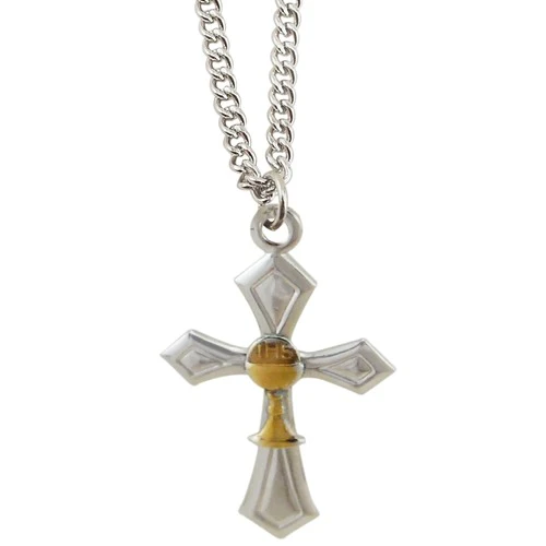 First Communion Sterling Silver Cross & Chalice Necklace - Image 2