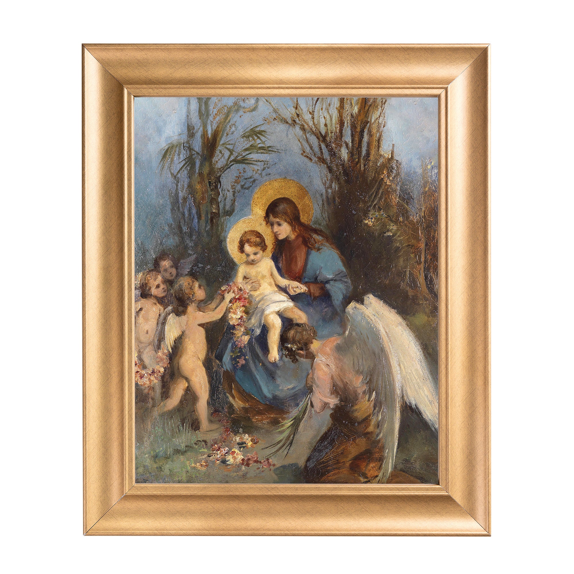 Flowers for the Baby Jesus Gold Framed Print - Multiple Sizes - Image 7