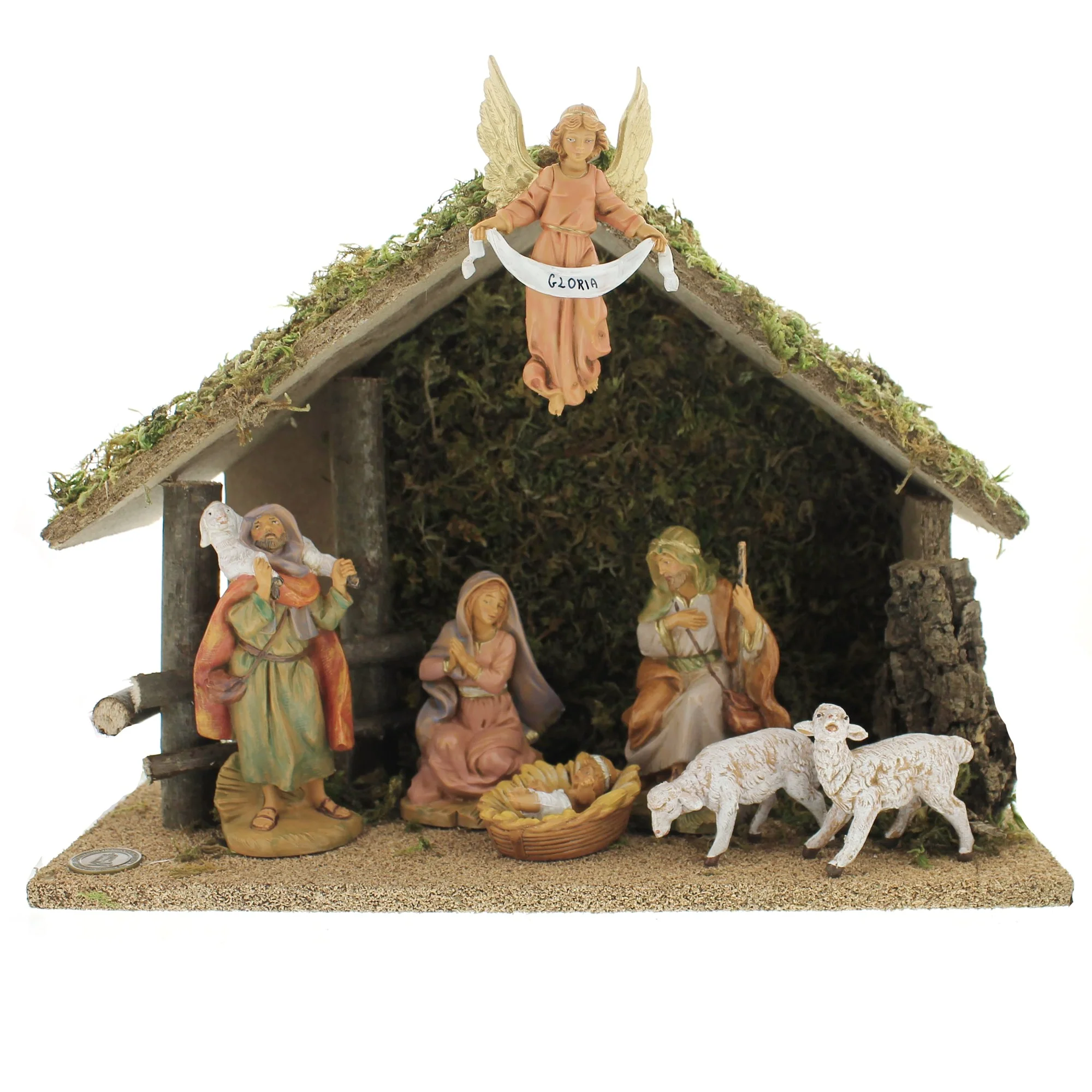 Fontanini 7 Piece Nativity Set with Italian Wood Stable 5" Scale - Image 4