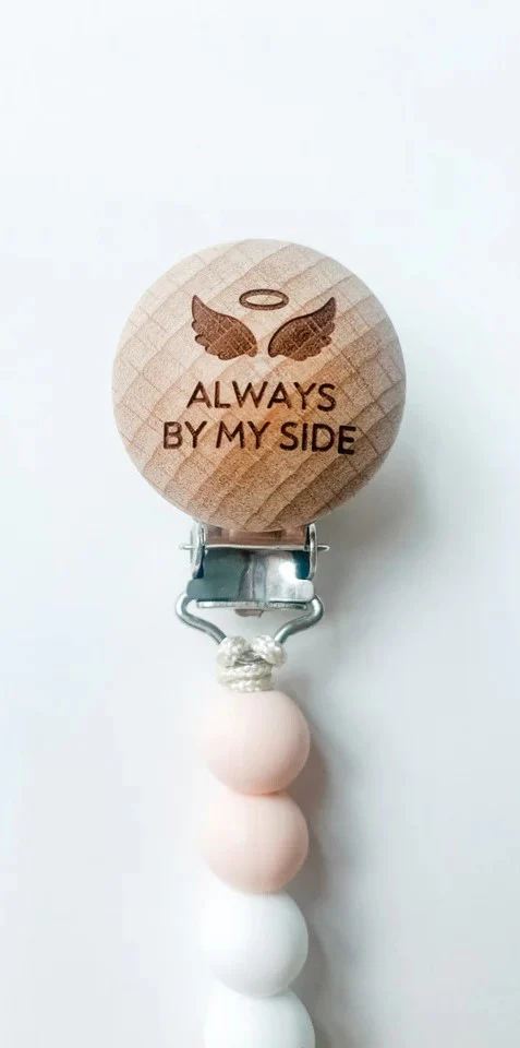 Guardian Angel Pacifier Clip  - Pink or Blue - Image 6