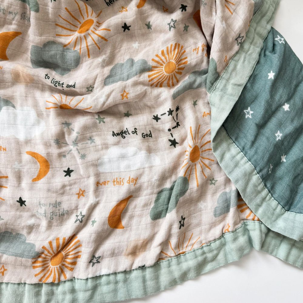 Guardian Angel Prayer Luxury Muslin Kids Blanket - Image 3