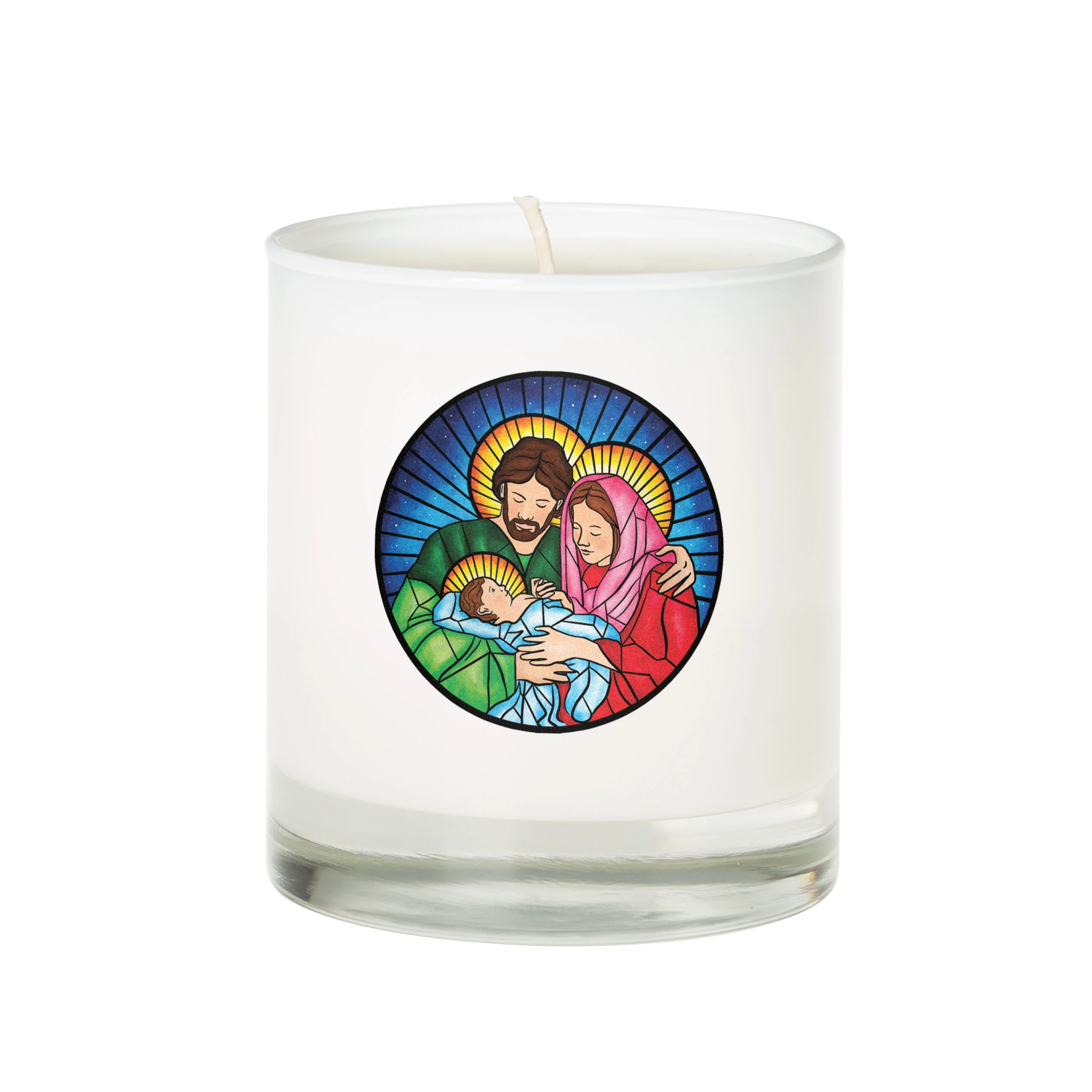 Holy Family Stained Glass Candle - Image 2