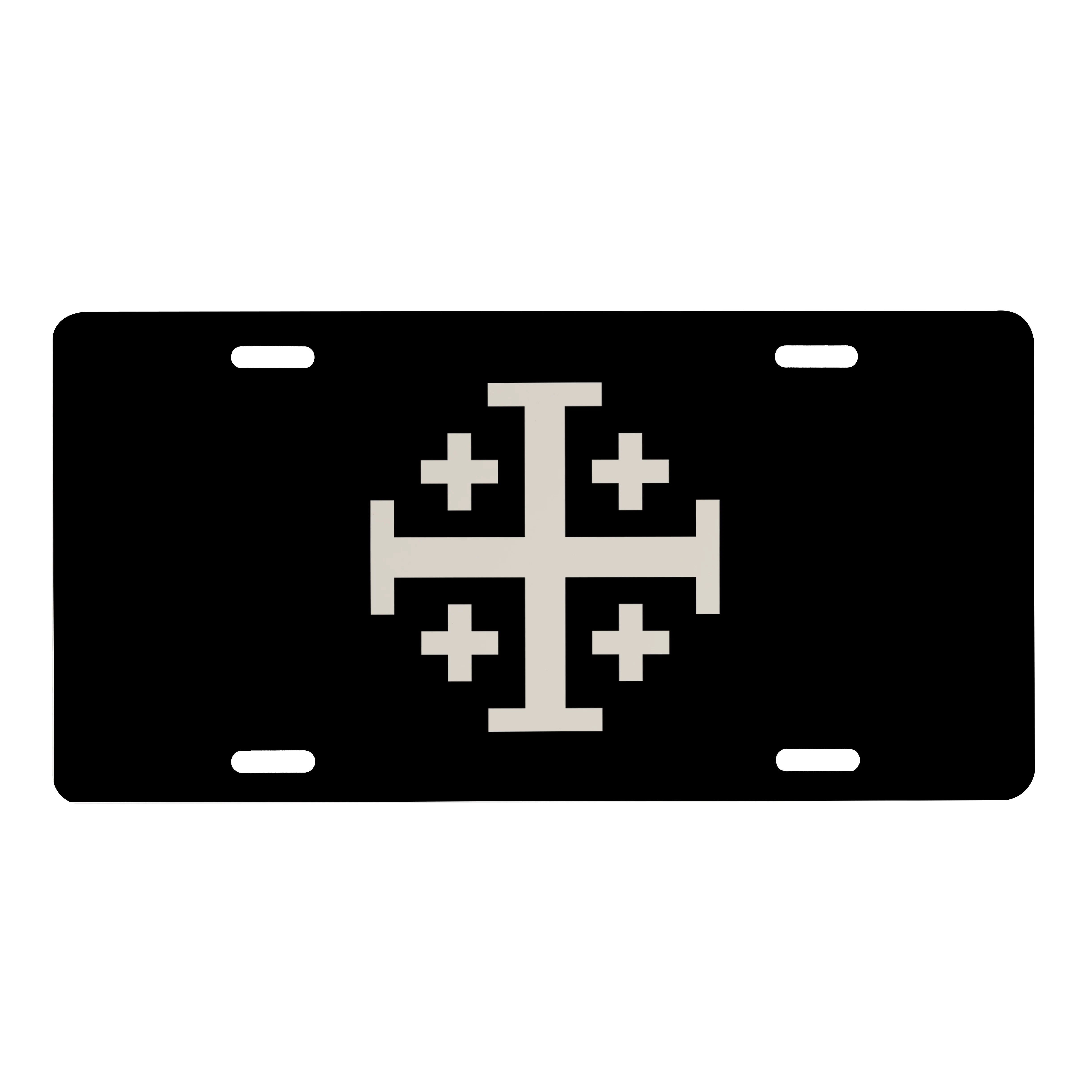 Jerusalem Cross License Plate - Image 2