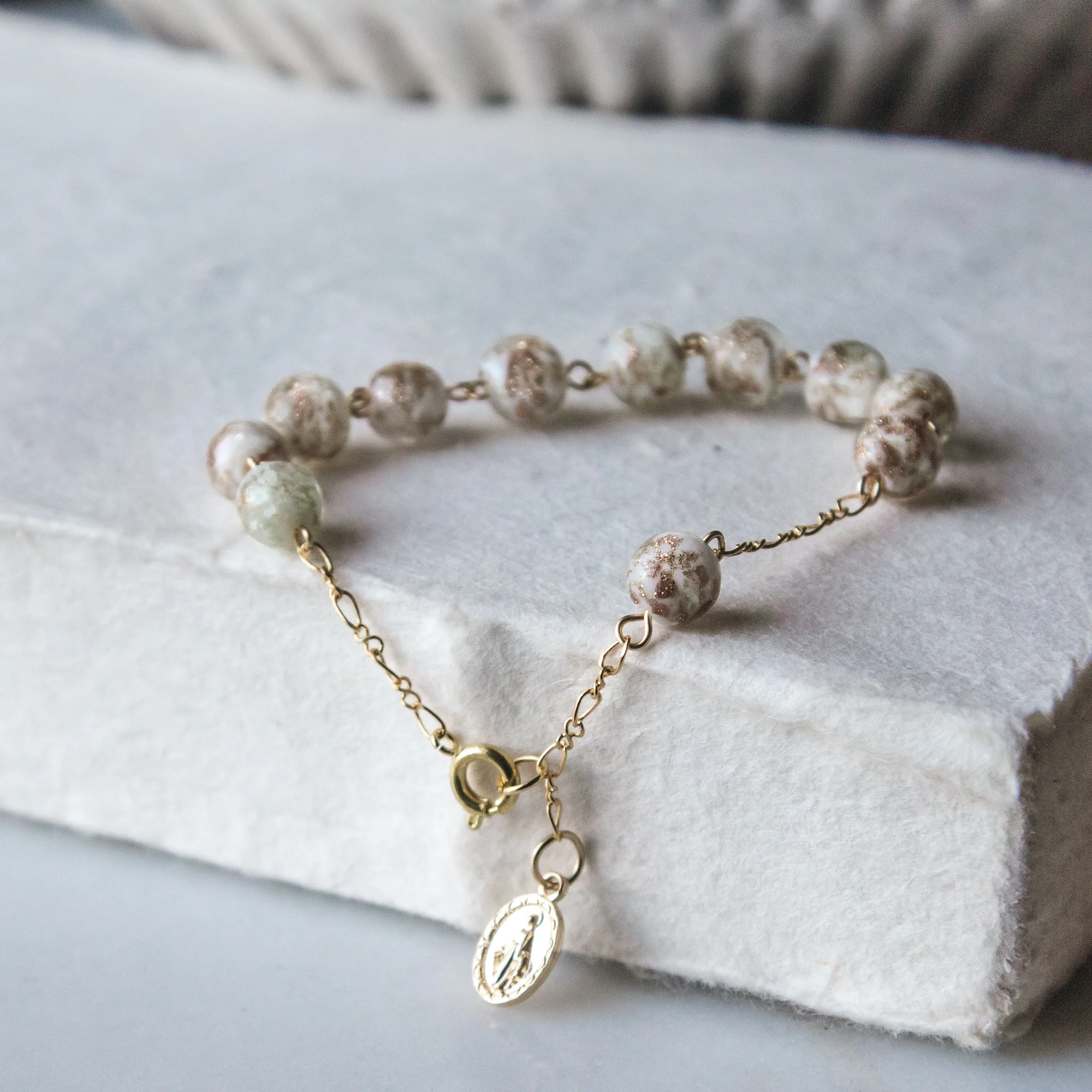 Luminous Glass Rosary Bracelet from Fatima - Image 3