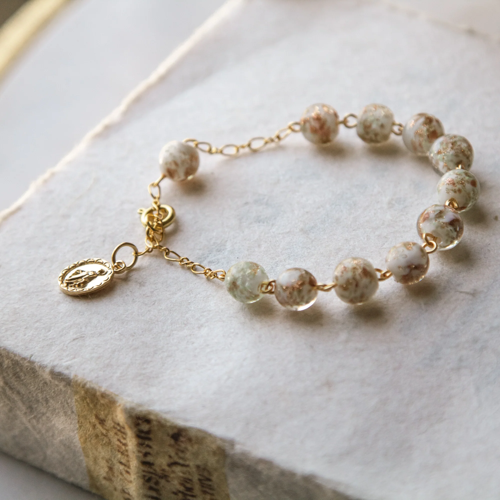 Luminous Glass Rosary Bracelet from Fatima - Image 5