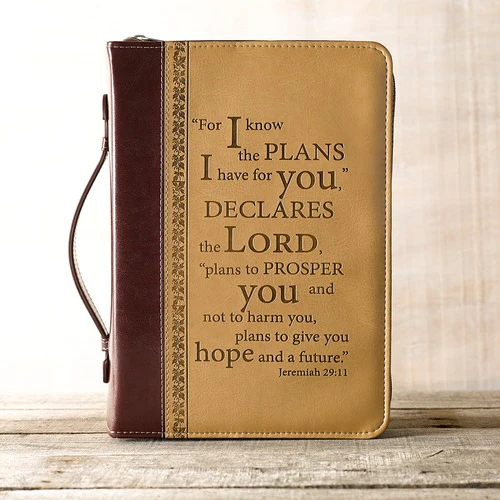 Lux Leather Bible Cover with Scripture Verse - Image 6