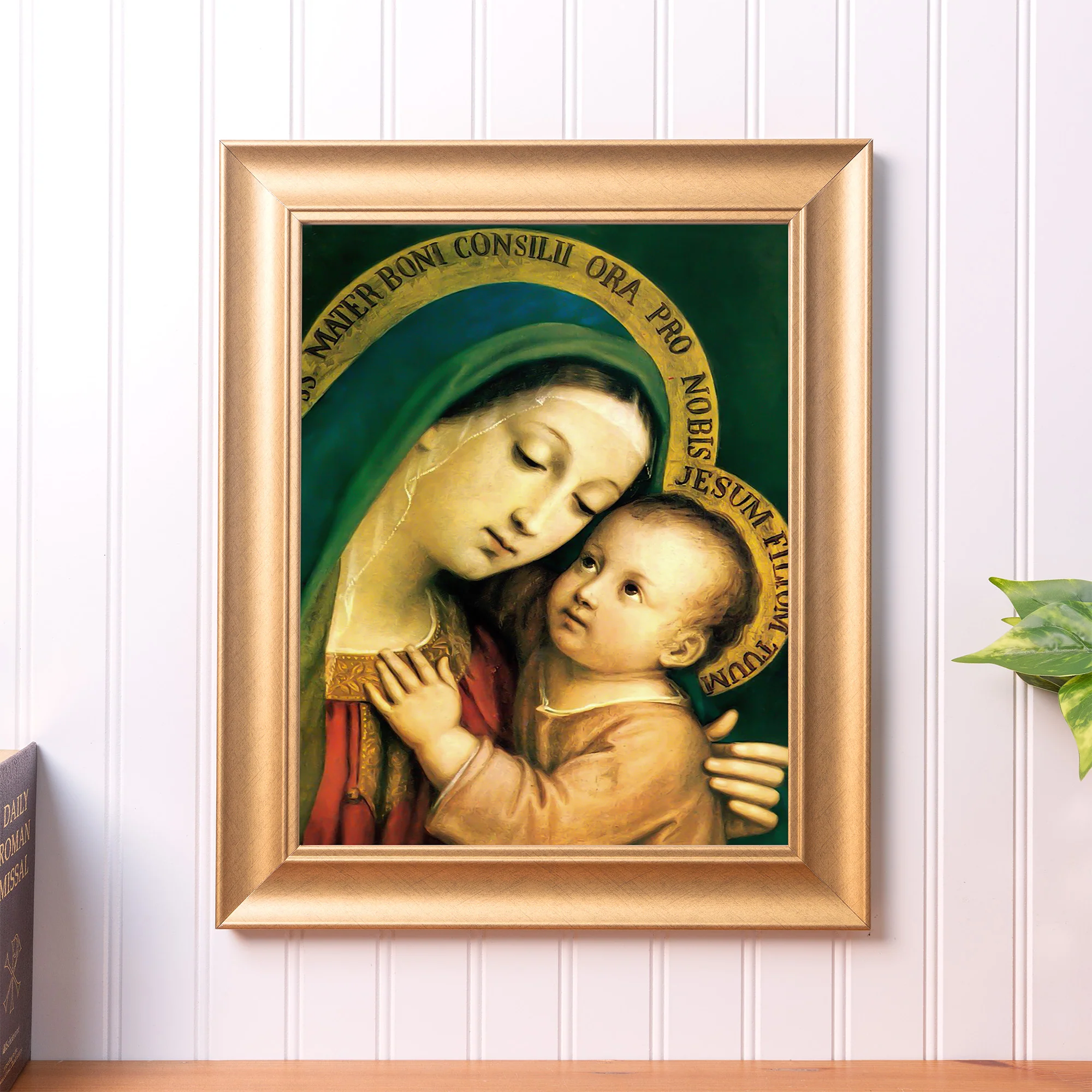 Our Lady of Good Counsel Gold Framed Print - Multiple Sizes - Image 3