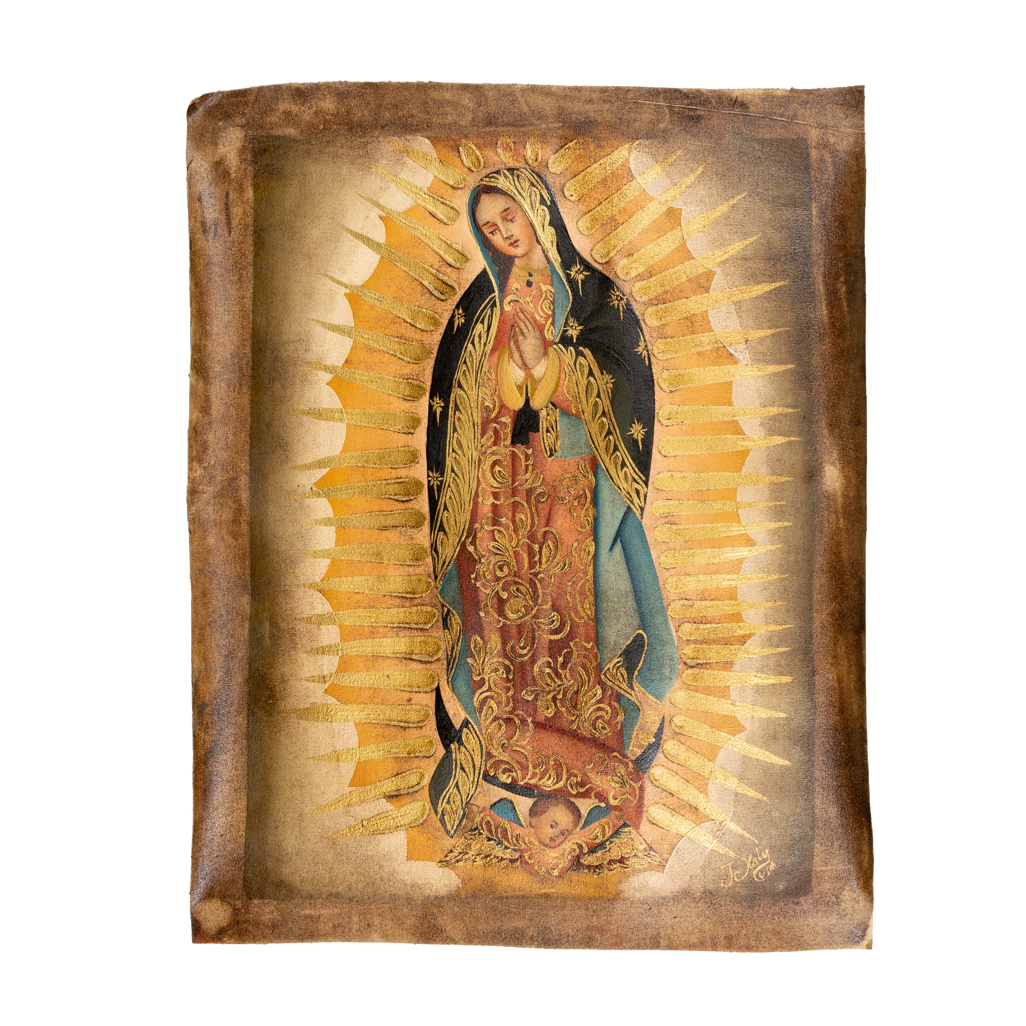 Our Lady of Guadalupe Original Art Canvas - Image 2