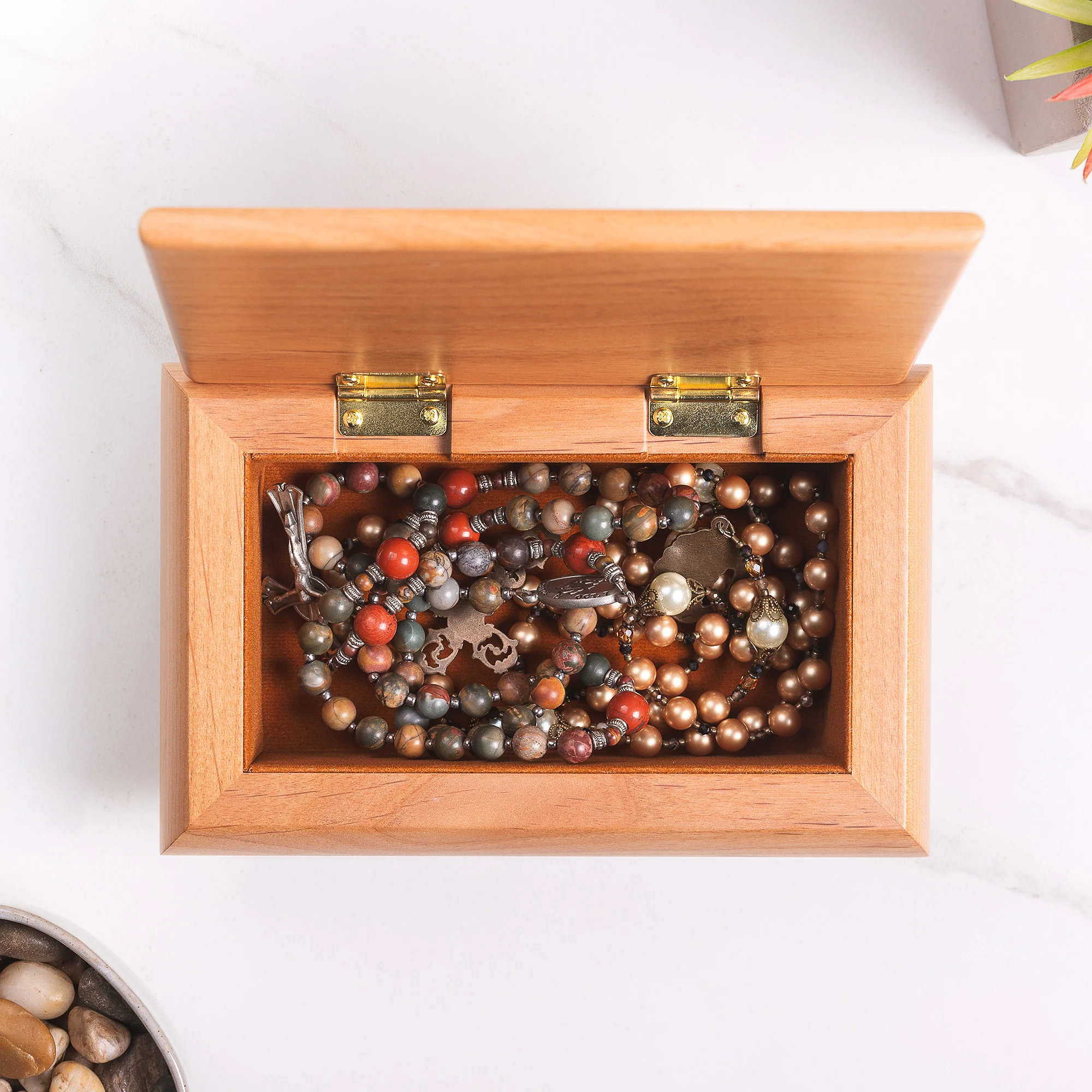 Personalized Hail Mary Red Alder Keepsake Box - Image 3