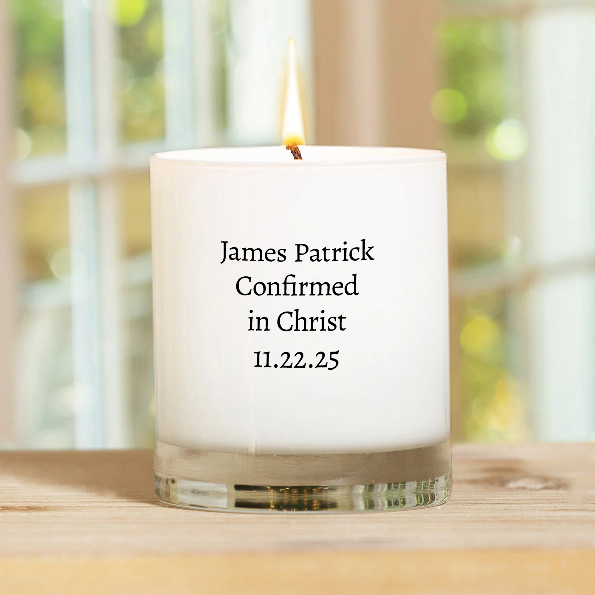 Personalized St. Sebastian Confirmation Candle - Image 3