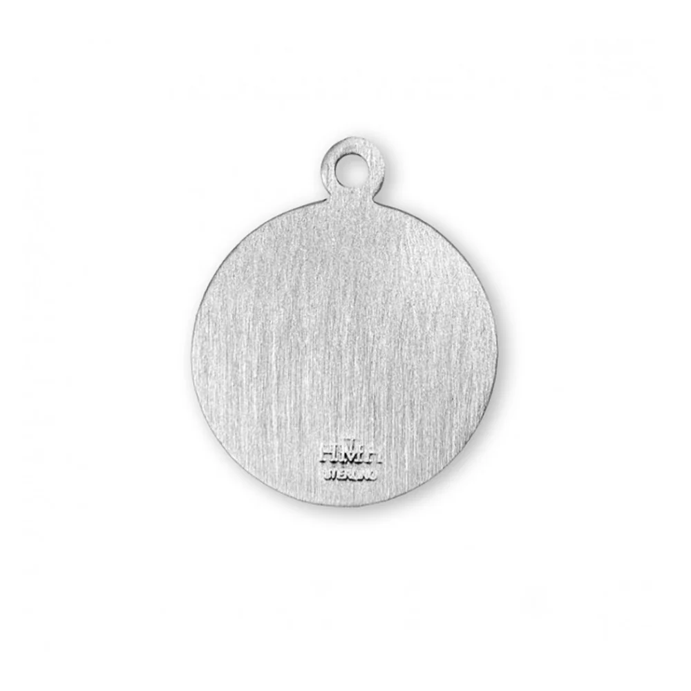 Petite Silver Round St. Dymphna Necklace - Image 4