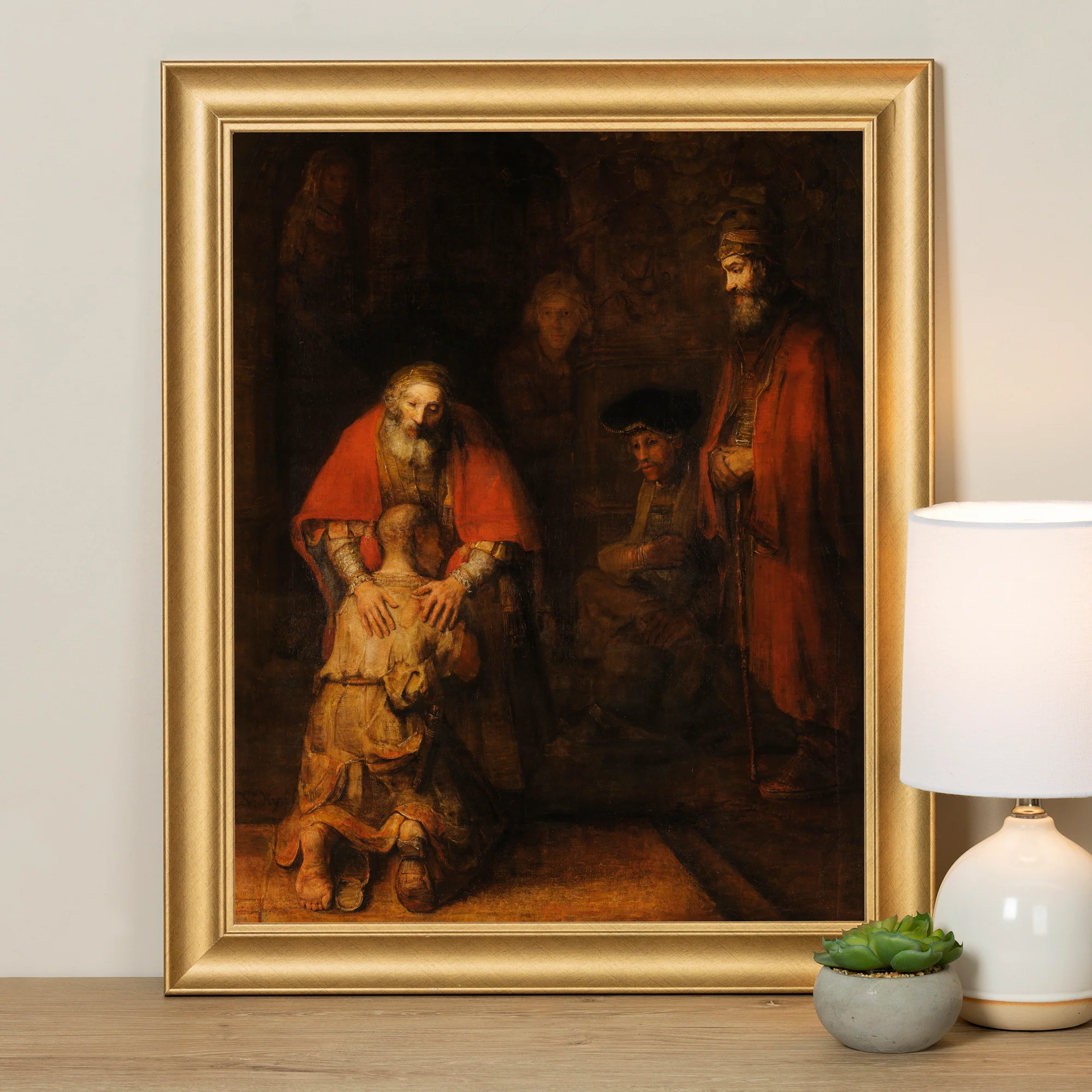 Prodigal Son Antique Gold Framed Print - Multiple Sizes - Image 6