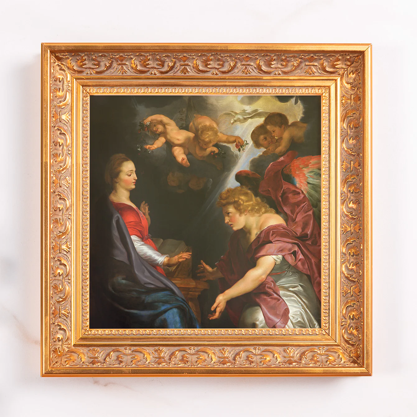 Ruben's The Annunciation Framed Canvas - Sacred Mini Collection - Image 2