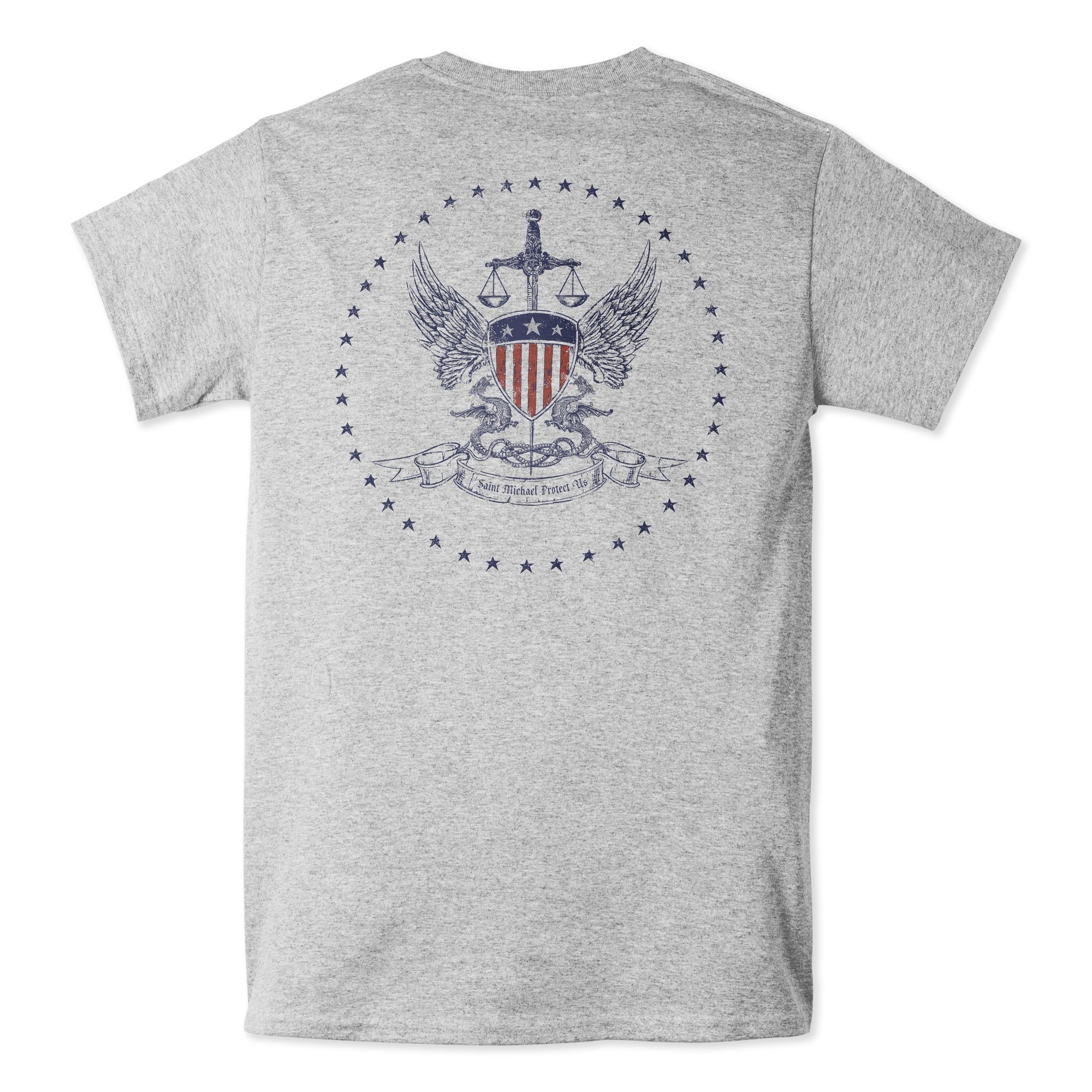 Saint Michael Protect Us T-Shirt - Image 5