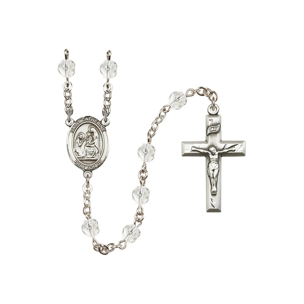 St. Catherine Crystal Birthstone Rosary - Multiple Birthstones - Image 3