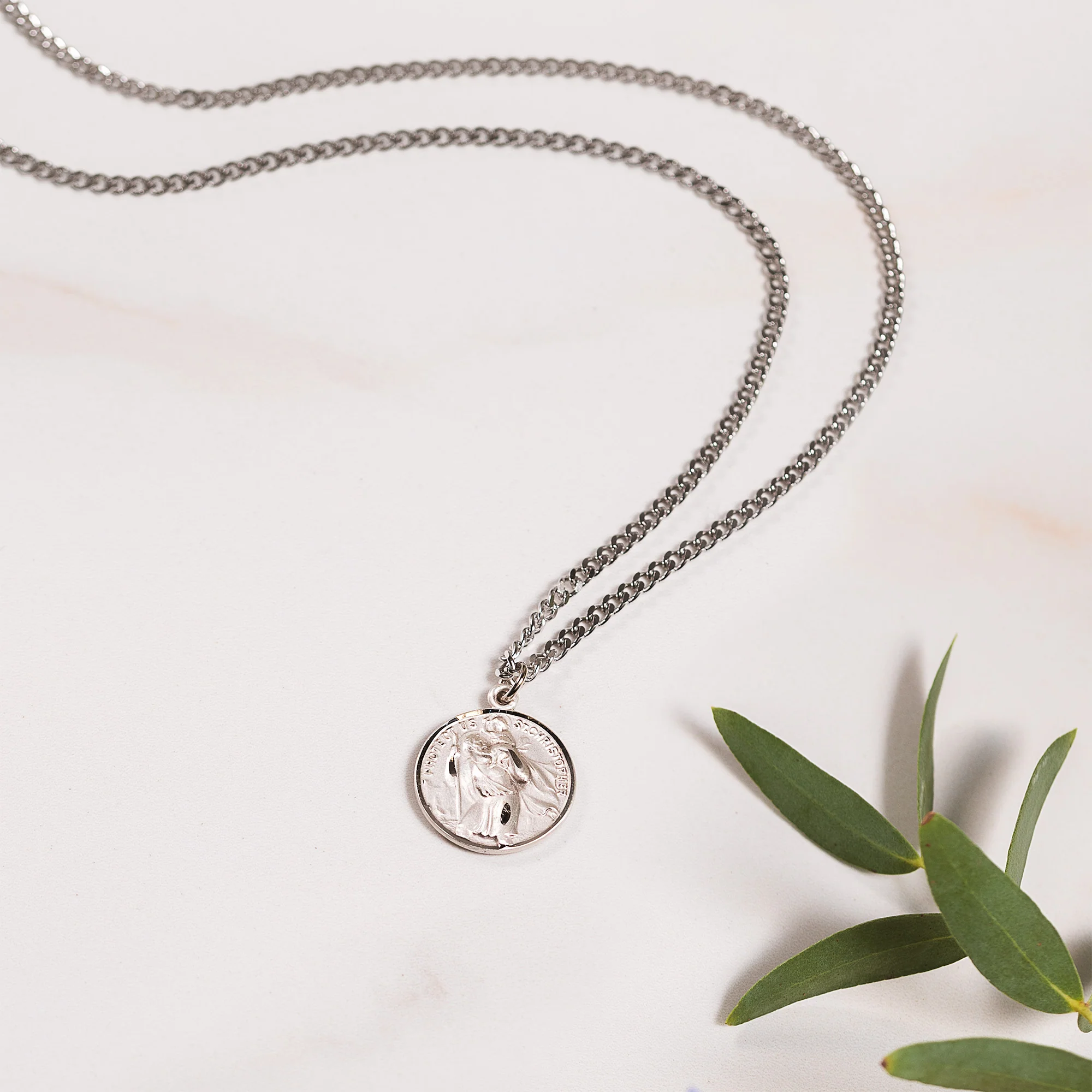 St. Christopher & Raphael Traveler's Protection Necklace - Gold or Silver