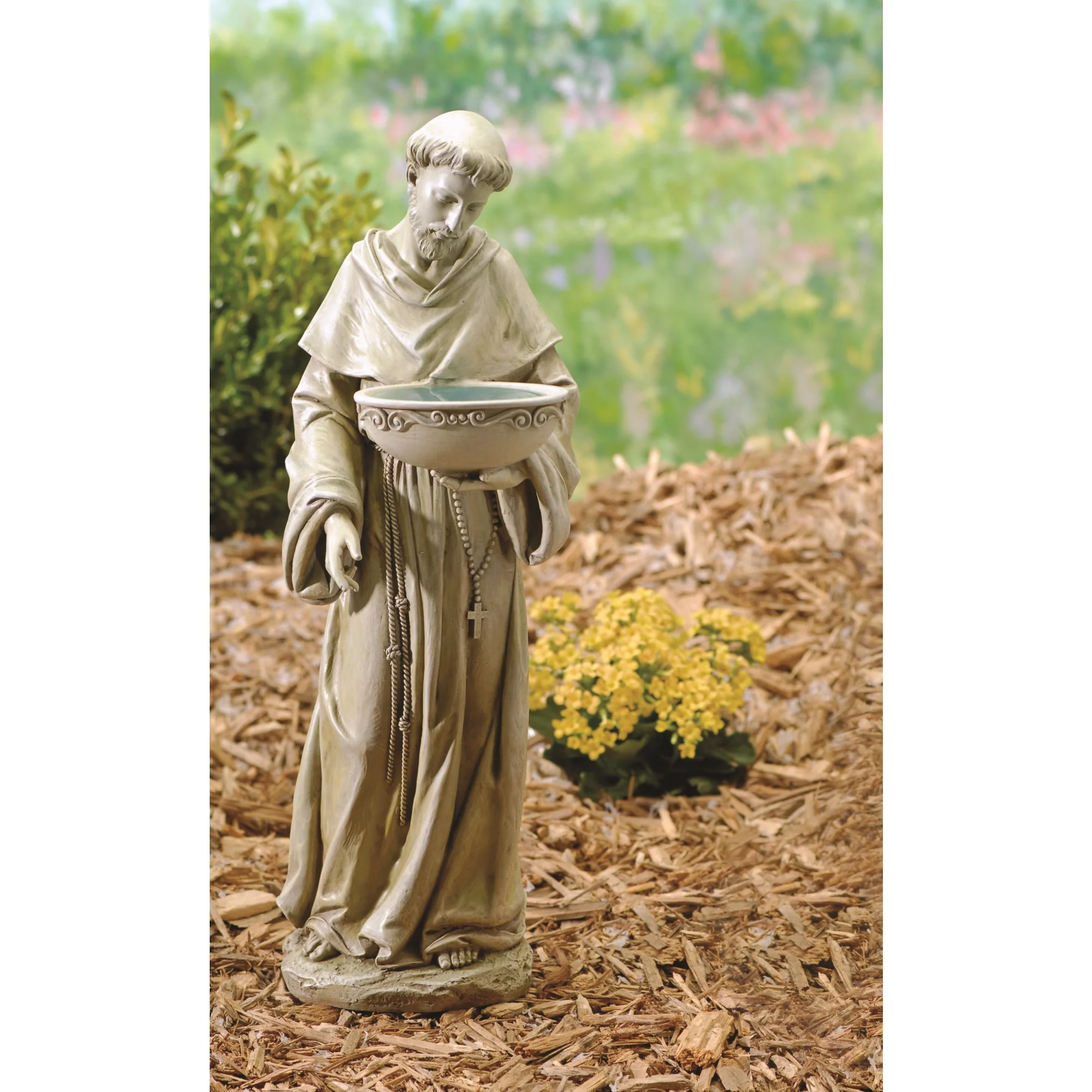 St. Francis Garden Bird Bath 20" - Image 3