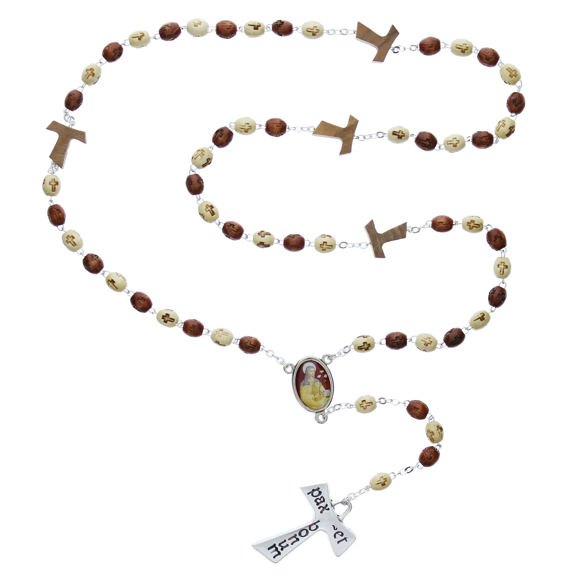 St. Francis & St. Clare Tau Rosary - Image 3
