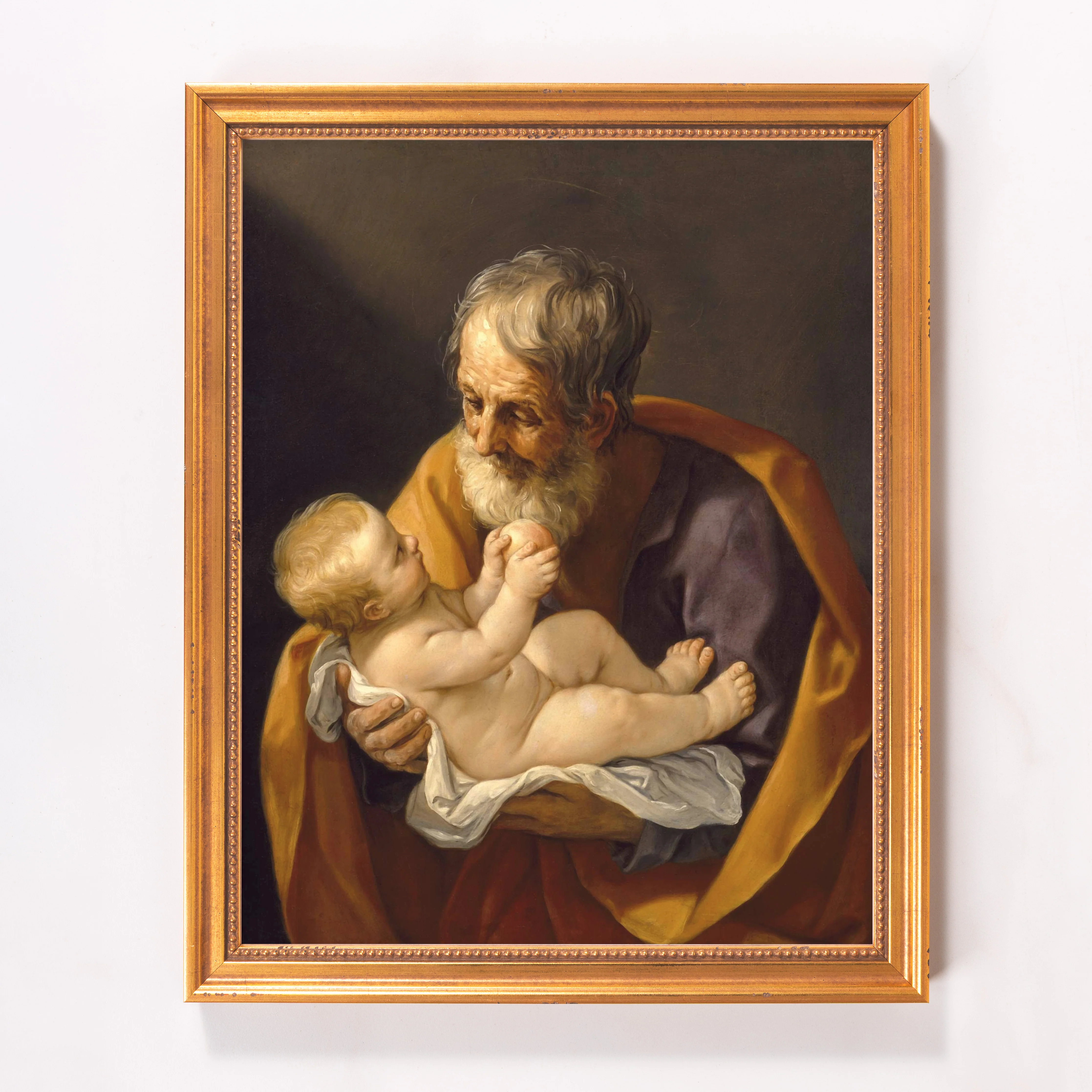 St. Joseph with the Infant Jesus Framed Canvas - Sacred Classics Collection - Image 5