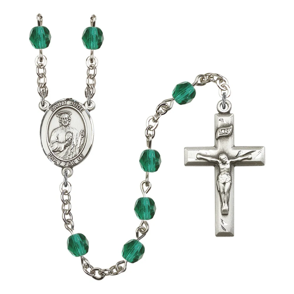 St. Jude Thaddeus Crystal Birthstone Rosary - Multiple Birthstones - Image 12