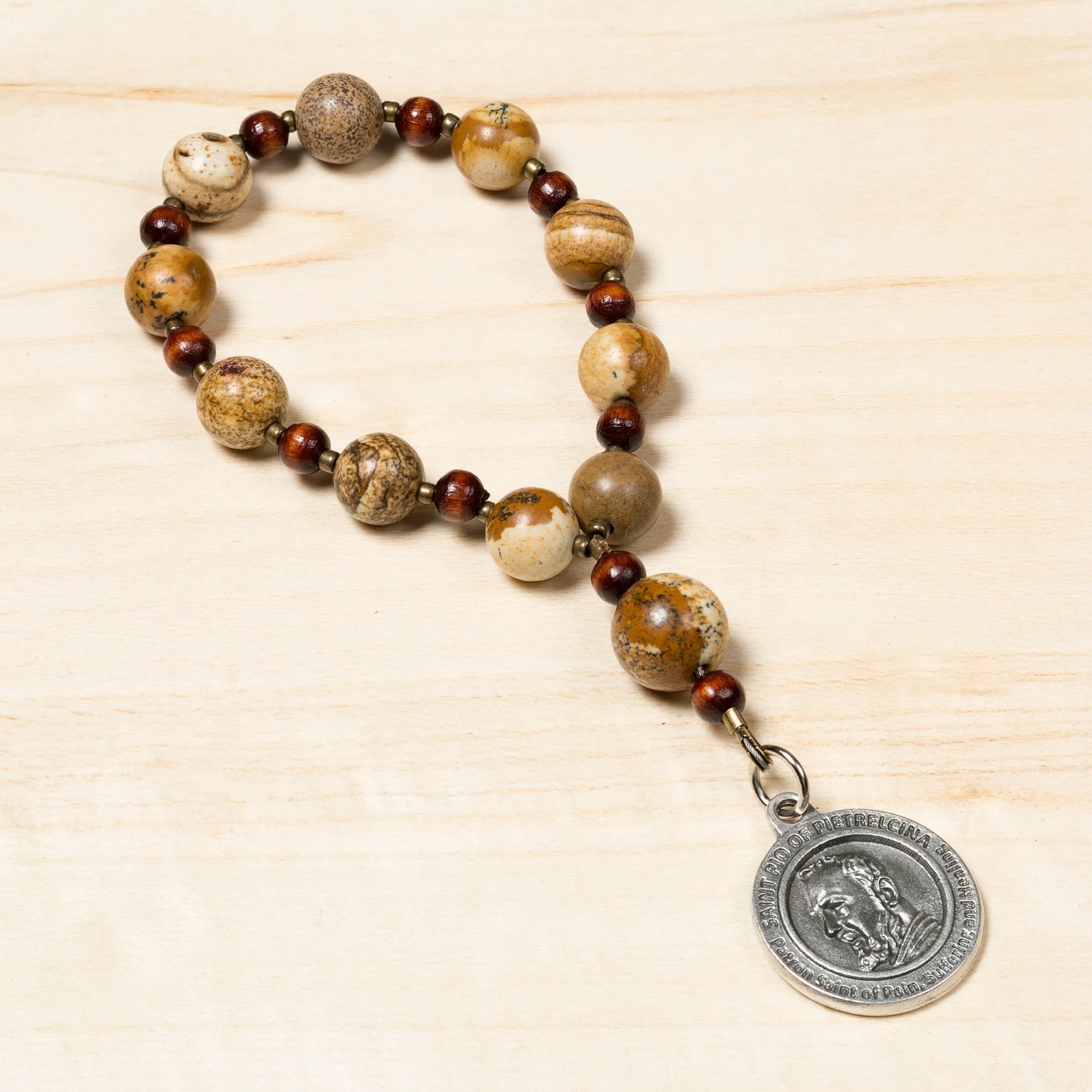 St. Padre Pio Healing Decade Rosary with Prayer Card - Image 2