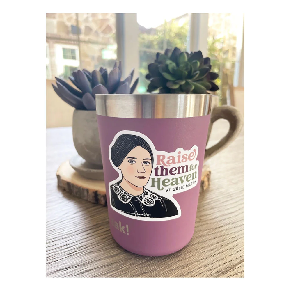 St. Zelie Martin Raise Them For Heaven Mother Vinyl Sticker - Image 2