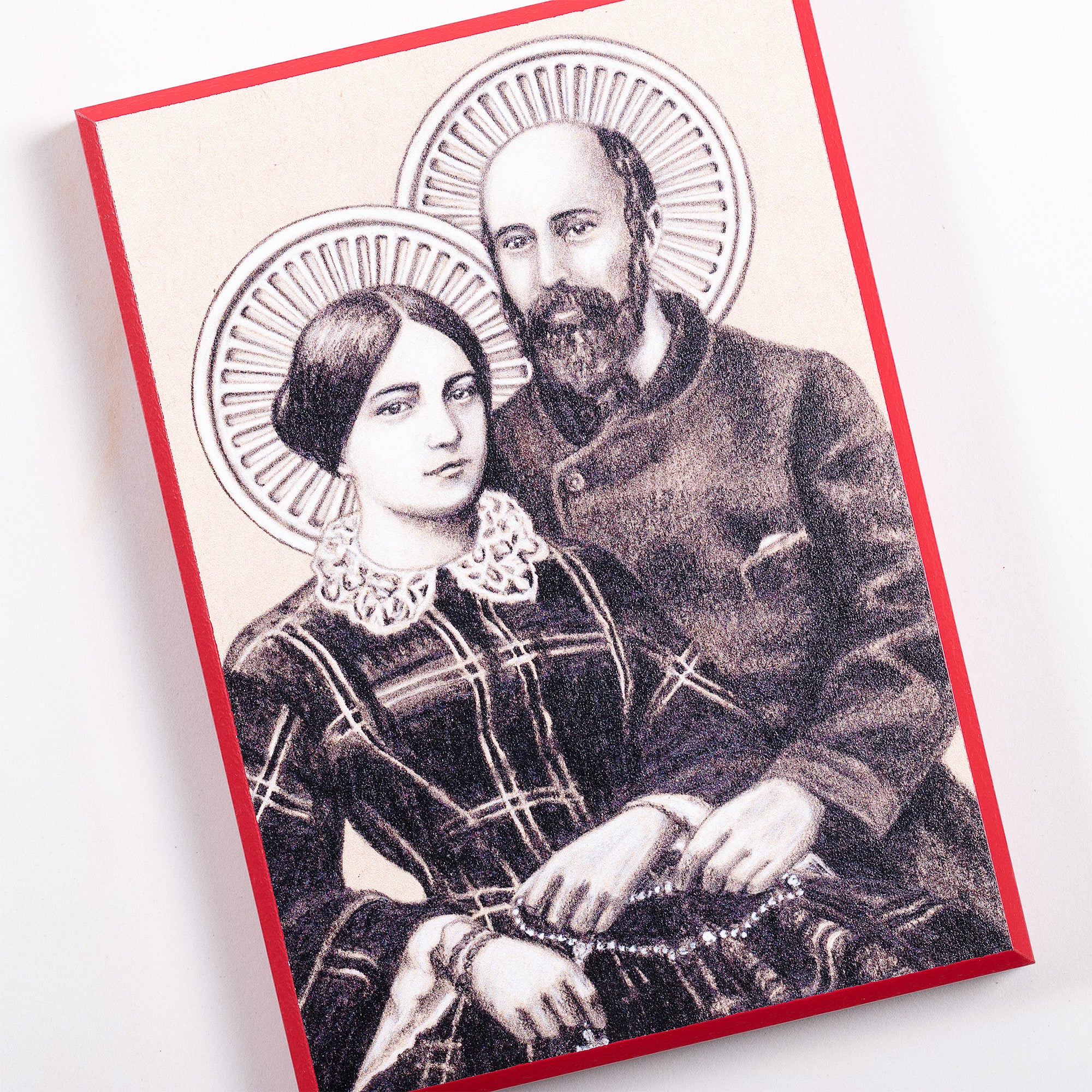 Sts. Louis & Zelie Martin Sepia Tone Wall Plaque - Image 4