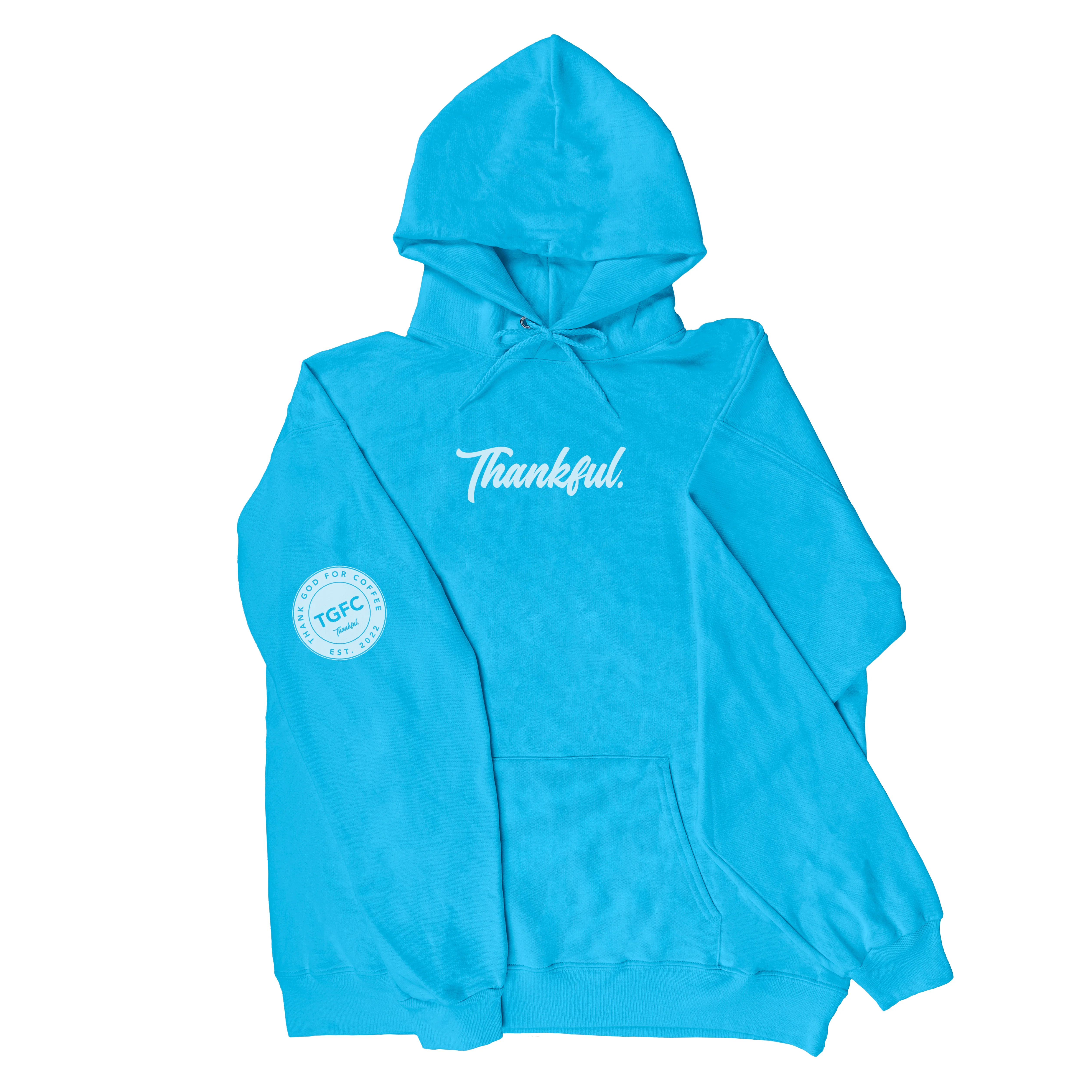 Thank God For Coffee Thankful Hooded Sweatshirt - Image 4