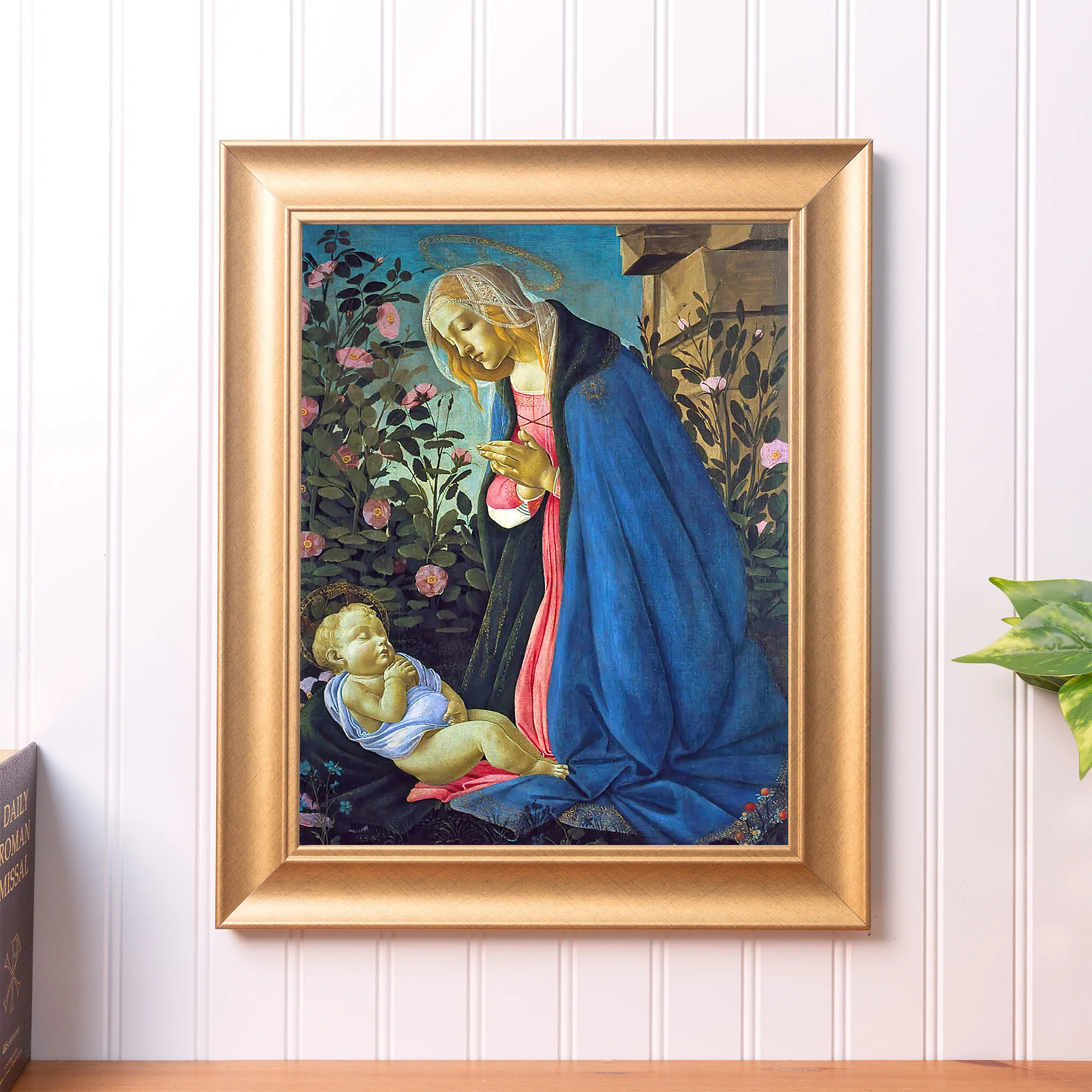 Virgin Adoring the Sleeping Christ Child Gold Framed Print - Multiple Sizes - Image 3