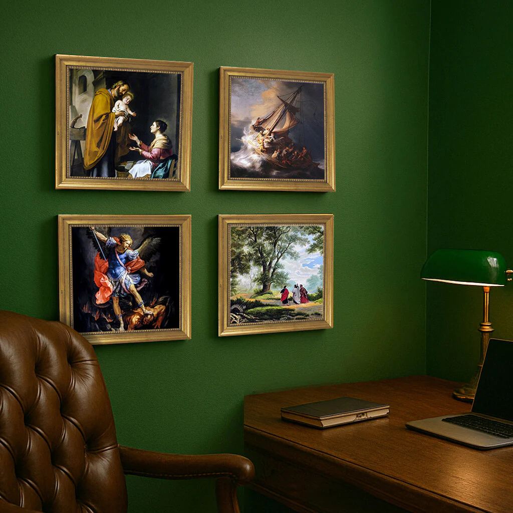 Virgin of the Rocks Framed Canvas - Sacred Mini Collection - Image 6