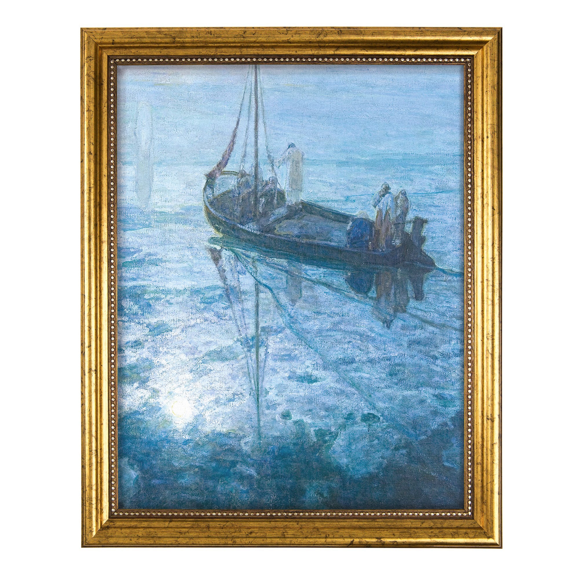 Walking on the Water Antique Gold Framed Print - Multiple Sizes - Image 2