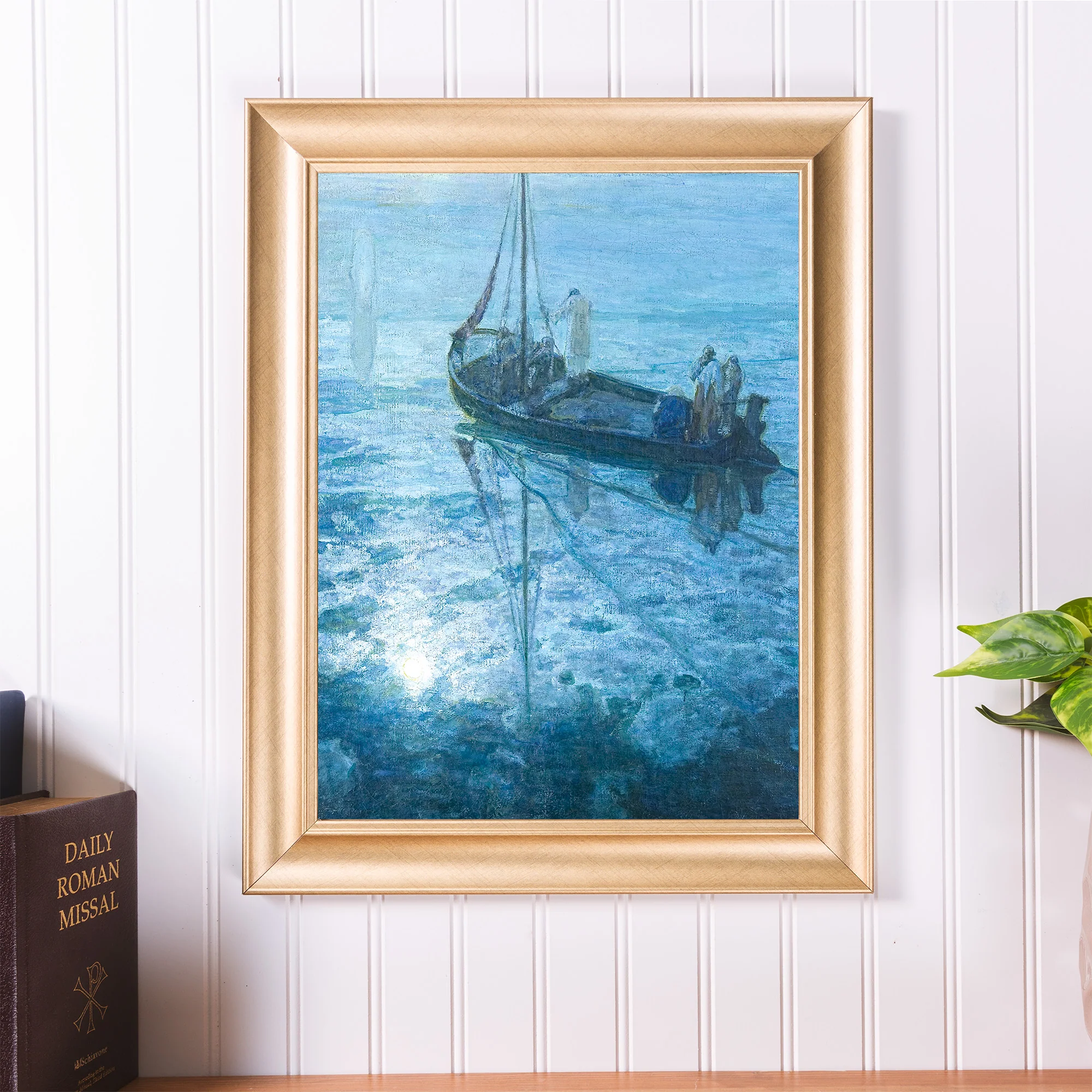 Walking on the Water Antique Gold Framed Print - Multiple Sizes - Image 5