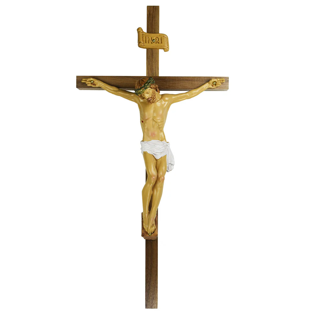 Walnut-Italian Corpus Crucifix - 12" - Image 2
