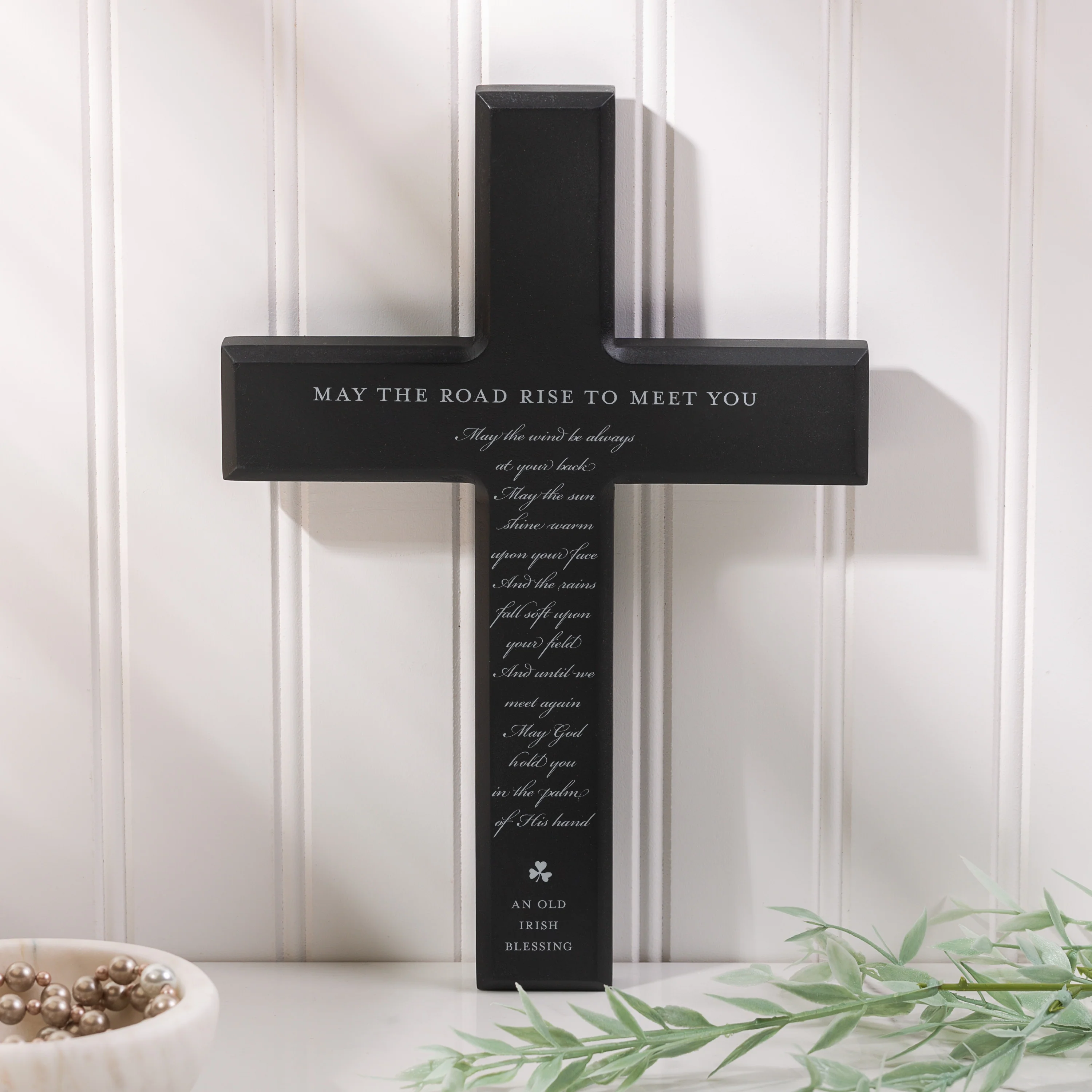 White Wood Old Irish Blessing Cross - Multiple Colors - Image 3